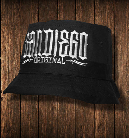 SAN DIEGO ORIGINAL BUCKET HATS BLACK